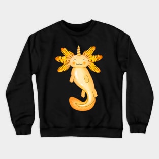 Golden Unicorn Axolotl Crewneck Sweatshirt